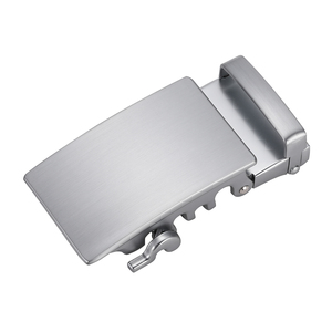 Prix de gros de ceinture à cliquet en cuir boucle de verrouillage automatique en alliage blanc mat boucles de ceinture automatique en métal pour hommes - Product Image 4