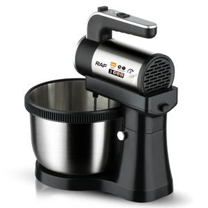 Mezclador de mano RAF 450W de alta potencia 5 ajustes de velocidad con base giratoria 360 agitación de doble varilla y tazón de acero inoxidable fácil de limpiar - Product Image 3