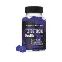 Gummies véganes à saveur de fruits bleus pour le soin de la prostate masculine, formule naturelle à base de plantes, énergie quotidienne et vitalité physique masculine