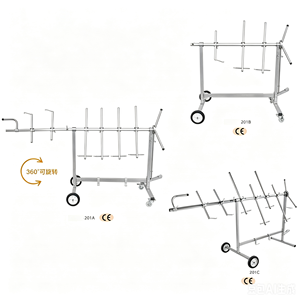 360 °   Support de peinture automobile rotatif sur roulettes, robuste, pour pare-chocs et panneaux de porte, idéal pour les ateliers de <span class=keywords><strong>carrosserie</strong></span> - Product Image 3