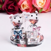 Ensemble coloré en cristal pour Couple, ours, cadeaux, pour bébé, 50 pièces