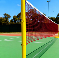 Poteau de filet de badminton portable extérieur avec équipement d'entraînement à roues pour utilisation sur le terrain