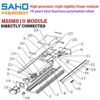 Actionneur linéaire à vis à billes de précision MSDM210, moteur à roulement anti-poussière, charge de 150 kg, axe linéaire pour l'automatisation CNC, robots industriels