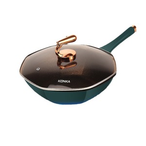 Konka Octagonal Non-Stick Wok Titanium Alloy Large Capacity Flat Bottom Frying Pan For Home Cooking - Product Image 2