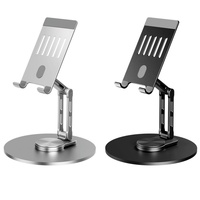 Support de téléphone de bureau en aluminium rotatif à 360°, réglable et pivotant, pour iPad et tablette, fabriqué par l'usine OEM