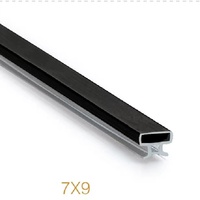 Jinsu - Sello Hermético Transparente de EVA, Resistente al Polvo, Insectos y Sonido, Accesorios para Puertas y Ventanas de Ducha, Compatible con Aluminio y Plástico
