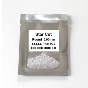 Mode 4A 1000 teile/paket Maschine Cut weiß farbe lose edelstein 1mm-1,5mm runde form brilliant cut Kleine größe Zirkonia - Product Image 3