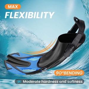 <span class=keywords><strong>Aletas</strong></span> <span class=keywords><strong>de</strong></span> Snorkel <span class=keywords><strong>con</strong></span> Correa Ajustable y Hebilla <span class=keywords><strong>de</strong></span> Liberación Rápida, <span class=keywords><strong>Aletas</strong></span> <span class=keywords><strong>de</strong></span> <span class=keywords><strong>Natación</strong></span> <span class=keywords><strong>de</strong></span> Talón Abierto y Pala Corta para Viajes - Product Image 3