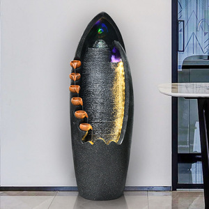 Feng Shui Ball Fountain <b>Ornament</b> Electric With Backlight Irregular Shape For Home Office Study Entryway Decoration - Product Image 4