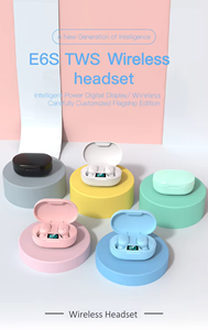 Auricolari Bluetooth Macaron E6S di Tendenza, Cuffie Wireless con Display LED, Auricolari con Funzione Musicale, Cuffie Bt Senza Fili - Product Image 4