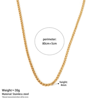Collier en chaîne torsadée classique CLIORO, chaîne en corde tressée, hypoallergénique, résistant à l'eau, bijou de base pour tous les jours, cadeau