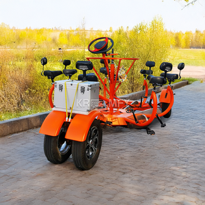 Vélo de bar à bière Surrey pour 7 personnes avec fourche en acier, frein à disque, pédale simple vitesse, pédale ordinaire - Product Image 5