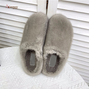 <span class=keywords><strong>Chaussons</strong></span> d'hiver chauds en fourrure de vison, <span class=keywords><strong>chaussons</strong></span> en fourrure moelleuse pour femmes, <span class=keywords><strong>chaussons</strong></span> d'intérieur en fourrure de <span class=keywords><strong>mouton</strong></span>, mules confortables et douillettes pour la chambre à coucher - Product Image 3