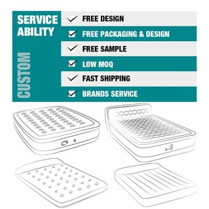 Thả khâu vải không khí nệm với được xây dựng trong bơm phòng ngủ đồ nội thất Inflatable giường ngoài trời TPU PVC nệm không khí - Product Image 5