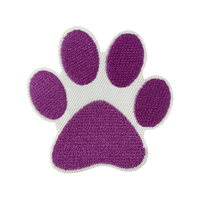 Parches al por mayor morados Y2K con diseño lindo, parches personalizados para hermandades, parches termoadhesivos con letras bordadas, mini insignias para prendas.