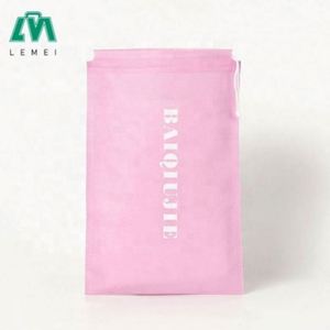 Custom Logo Printed Eco-Friendly Reusable PP Non-Woven Drawstring <b>Bag</b> Ultrasonic Die Cut Promotional <b>Long</b> Handle Letter Design - Product Image 5