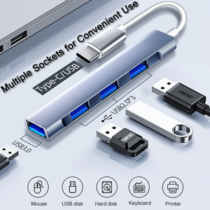 JAYA USB/USB-C Hub USB2.0 & USB3.0 Unterstützung Aluminiumlegierung für USB-Stick Ladeadapter Dockingstation für Laptop Computer - Product Image 2