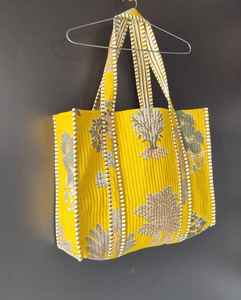 Bolsa de Tela de Algodón con Estampado Floral Indio - Bolsa Ecológica Jaipuri para Mujer - Product Image 5