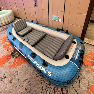 Véritable ensemble de <span class=keywords><strong>kayak</strong></span> gonflable <span class=keywords><strong>INTEX</strong></span> 66325 pour 5 personnes, en PVC, pour la pêche et le rafting, longueur 3,1-4 m, avec <span class=keywords><strong>pagaie</strong></span> - Product Image 2