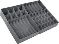 Boîte de rangement pliable multifonctionnelle en tissu maillé, lot de quatre, pour armoire, commode et tiroirs