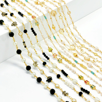 Bracelet chaîne de perles plaqué or 18 carats, accessoires de bijoux DIY, pour usage permanent