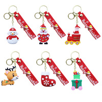 Porte-clés Poupée de Noël en Silicone Souple Moulé par Coulée, Style Européen et Américain, Idéal pour Sac, Tendance, Importation Chine