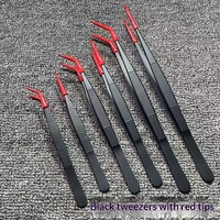 Pinces d'alimentation pour reptiles en acier inoxydable avec embout en caoutchouc, pinces droites et courbées pour aquariums, outils d'alimentation pour serpents