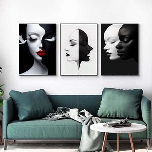 Trio ritratto in <span class=keywords><strong>bianco</strong></span> <span class=keywords><strong>e</strong></span> <span class=keywords><strong>nero</strong></span> Set di 3 personaggi in <span class=keywords><strong>bianco</strong></span> <span class=keywords><strong>e</strong></span> <span class=keywords><strong>nero</strong></span> incorniciato personalità arte decorazione di arte Designer per la casa - Product Image 4