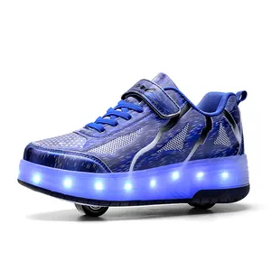 Zeven Laatste Mode Knipperende Kleurrijke Led-Up Rolschaatsschoenen Met Wielen Skate Schoeisel Voor Kinderen Vrouwen Dame Student