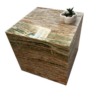 <strong>Bamboo</strong> Green Jade Onyx Side Cubic Coffee Table Onix Block <strong>Furniture</strong> Natural Stone Cube Onyx Marble Table Top - Product Image 1