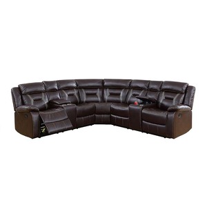 Synthetisch Lederen Sofa Set Lederen Verstelbare Verstelbare Luxe Meubelen Sofa Set - Product Image 3