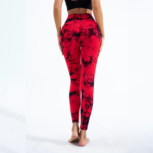 <span class=keywords><strong>Leggings</strong></span> Yoga Donna Hot Sale a Vita Alta con Effetto Tie-Dye e Arricciatura sui Glutei, Asciugatura Rapida e Traspiranti per Fitness - Product Image 6