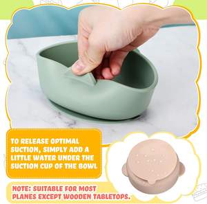 Ensemble de bols à manger pour enfants en acier inoxydable 304 coque amovible en silicone anti-brûlure récipient à collation va au lave-vaisselle - Product Image 4