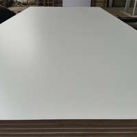 Panneau de contreplaqué stratifié blanc professionnel de 18 mm, 4x8 pieds, haute brillance, résistant à l'eau, avec finition mélamine UV, pour la décoration et les meubles