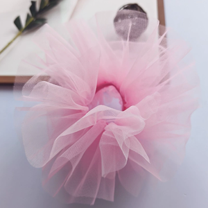 2026 Populaire Chouchou en dentelle plissée en maille douce pour fille, Accessoire capillaire pour enfants, Filet à cheveux en maille pour chignon - Product Image 4