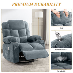 VANBOW Übergroßer Massage-Drehsessel mit Lendenwärme für Wohnzimmer, Getränkehalter und USB-Ladeanschluss für Erwachsene - Product Image 5