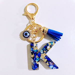 Nuevo Llavero con Colgante Ojo del Diablo 2026, Letras Inglesas, Resina Azul, 26 Letras del Alfabeto, Adorno para Colgar en Bolsos - Product Image 5