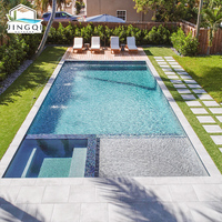 Piscine Modulaire Enterrée en Fibre de Verre de Grande Taille pour l'Extérieur, Prête à l'emploi, Idéale pour les Villas Familiales, au Design Moderne et au Confort Optimal