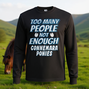 Maglietta a maniche lunghe per amanti dei cavalli, unisex, girocollo, in cotone, a tema equestre - Product Image 3