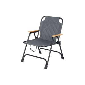 Silla de Jardín Plegable Moderna de Aluminio Gris de Alta Calidad, Silla Portátil Acolchada Tipo Kermit para Campamento, <span class=keywords><strong>Picnic</strong></span>, Playa, Parque, Ecológica - Product Image 1