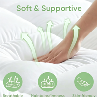 Surmatelas matelassé épais AOSEN, matelassage de type boxing, lavable en machine, avec élastiques aux quatre coins, certifié OEKO-TEX