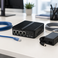 Perangkat Keras Firewall dengan 4 Lan Mini PC Intel J4105 Server Komputer Perangkat Jaringan Mikrotik Pfsense Router
