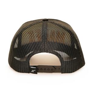 Casquettes de camionneur en gros, noires, broderie 3D, 5 panneaux, personnalisées, en mousse, en maille, avec cordon - Product Image 4