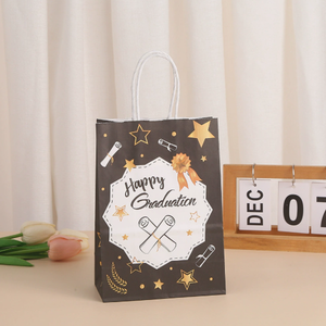 DAMAI Graduation <b>Decoration</b> 2026 Kids Party Black&Gold Graduation Cap Handbag Supplies Happy <b>Birthday</b> Decor <b>for</b> Paper Gift Bag - Product Image 2