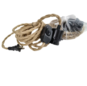 Kit de <span class=keywords><strong>cable</strong></span> de luz colgante de cuerda de cáñamo <span class=keywords><strong>con</strong></span> interruptor de atenuación <span class=keywords><strong>Cable</strong></span> de 4M AC 165-265V soporte de lámpara de bombilla roscada estilo tornillo - Product Image 3