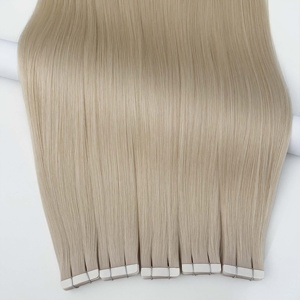 Extensiones de Cabello Adhesivas Finas e Invisibles al por Mayor para Salón, Cabello Ruso 1b, Cabello Humano Virgen, Extensiones de Cabello Natural - Product Image 6