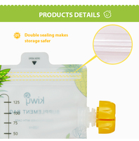 Pochette souple réutilisable et lavable personnalisée pour purée de fruits et jus pour bébés et jeunes enfants