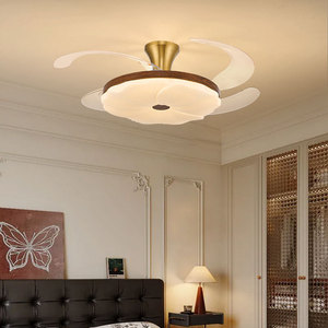 Invisible Fan <b>Light</b> Flush Mount Led <b>Ceiling</b> Fan <b>Light</b> For Living Room Bedroom Zhongshan Lighting - Product Image 2