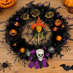 Guirnalda <span class=keywords><strong>de</strong></span> Enredadera <span class=keywords><strong>Artificial</strong></span> con Telaraña y Calavera Realista <span class=keywords><strong>para</strong></span> Decoración <span class=keywords><strong>de</strong></span> Puerta Principal en Halloween - Product Image 3