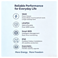 Système solaire hybride complet 10-20KW avec batterie LiFePO4 et protection IP55 pour usage industriel, domestique et commercial